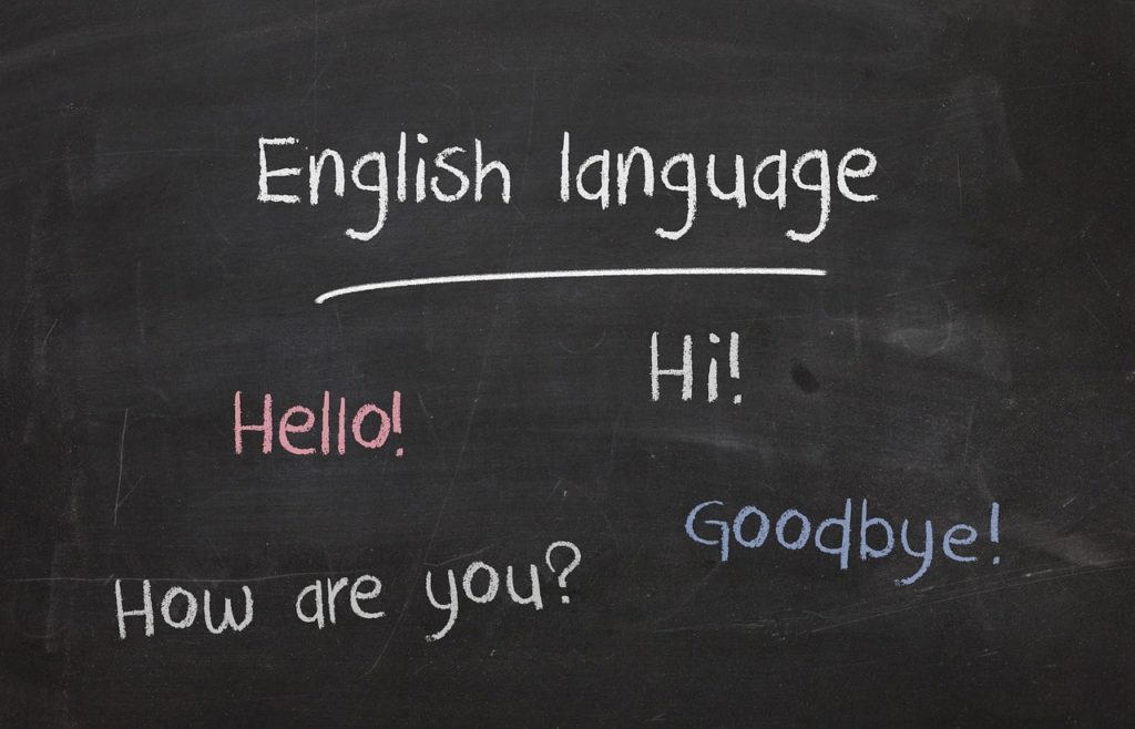 A board representing the English Language