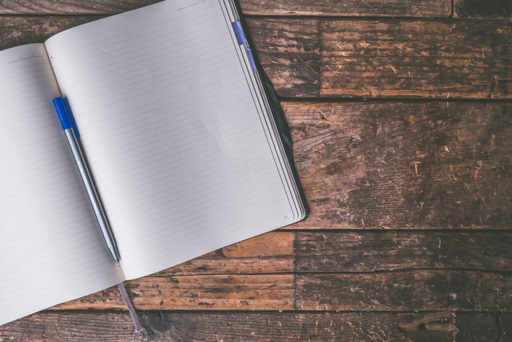 Empty pages waiting to be filled by a well structured speech