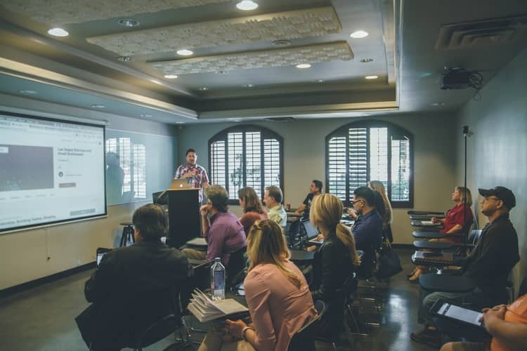 vice president education conducting educational sessions at toastmasters