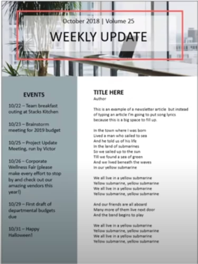 Templates for presentation handouts