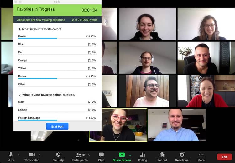 how to do a live poll on Zoom for a remote presentation