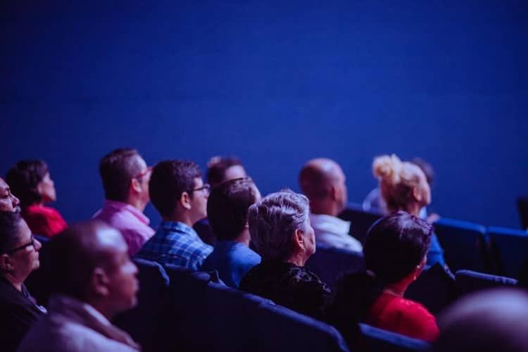 Audience listening attentively. 